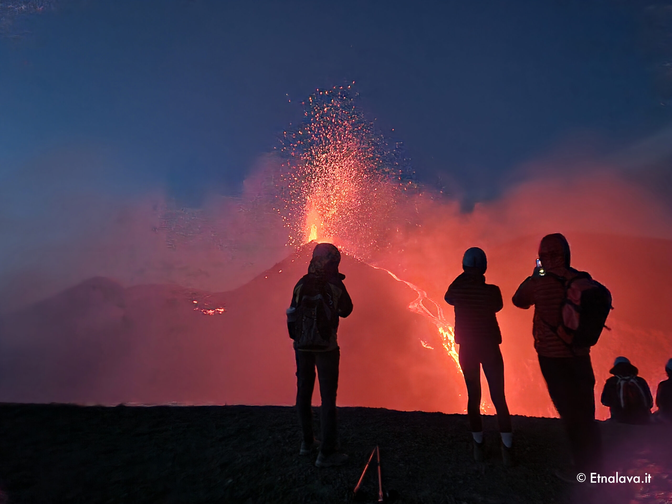 Etna by Night: between sunsets and lava